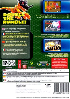 Digimon Rumble Arena 2 box cover back